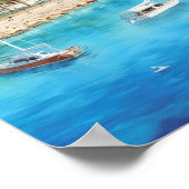 Palma Spanje Vintage Reizen Poster (Hoek)