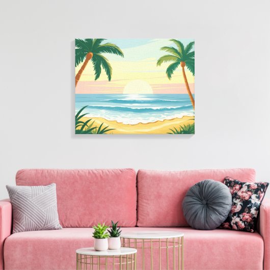 Palmband Canvas Afdruk (Insitu (Woonkamer))