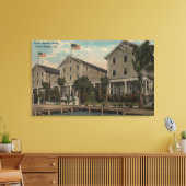 Palmbedekking, FL — Uitzicht buitenzijde palmbedek Canvas Afdruk (Insitu (Woonkamer))