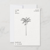  palmbestemming WeddingSparen de Datum Kaart (Voorkant)