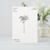  palmbestemming WeddingSparen de Datum Kaart (Staand voorkant)