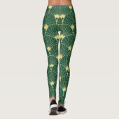 Palmblad: art deco patroon. leggings (Achterkant)