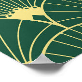 Palmblad: art deco patroon. poster (Hoek)