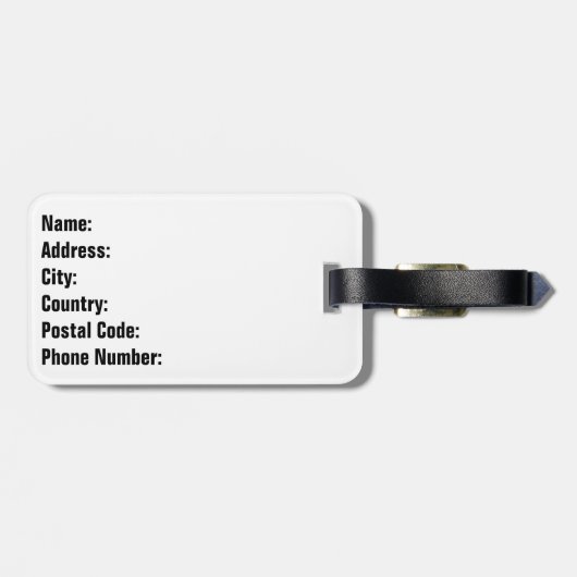 Palmblad Bagagelabel (Achterkant horizontaal)