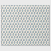 Palmblad Blauw En Crème Cadeaupapier (Vlak)