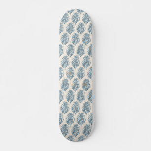 Palmblad Blauw En Crème Persoonlijk Skateboard