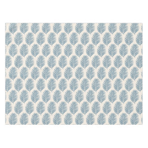 Palmblad Blauw En Crème Tafelkleed
