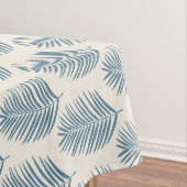 Palmblad Blauw En Crème Tafelkleed (Voorbeeld)
