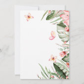 Palmblad, bloemen, vruchten, vlinders Verjaardag Kaart (Achterkant)