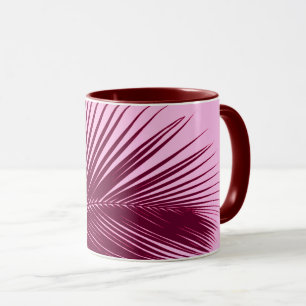 Palmblad - Bourgogne en roze Mok