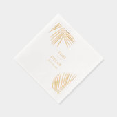 Palmblad bruiloft folie servetten (Rechts)