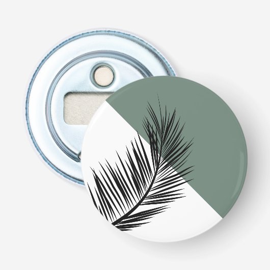 Palmblad Button Flesopener (Voorkant)