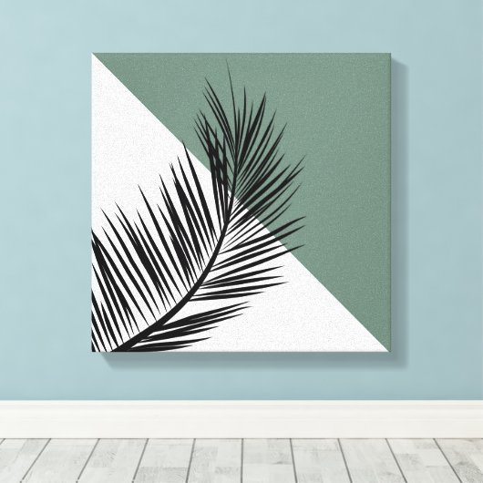Palmblad Canvas Afdruk (Insitu (Houten vloer))