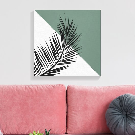 Palmblad Canvas Afdruk (Insitu (Woonkamer))