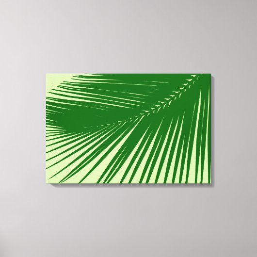 Palmblad - Emerald and Lime Green Canvas Afdruk (Voorkant)