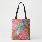 Palmblad en coleus tropisch tas (Voorkant)