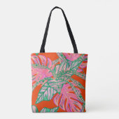 Palmblad en coleus tropisch tas (Achterkant)