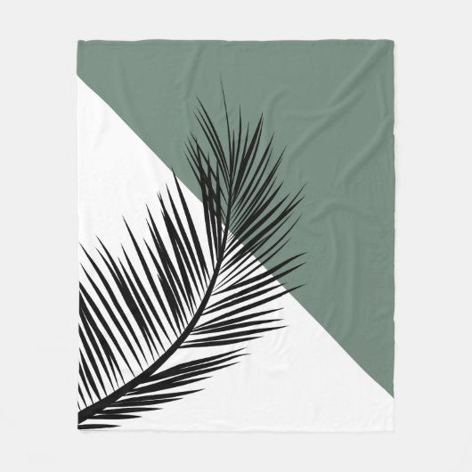 Palmblad Fleece Deken (Voorkant)