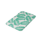 Palmblad Floral: wit Badmat (Gekanteld)