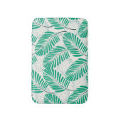 Palmblad Floral: wit Badmat (Voorkant Verticaal)