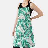 Palmblad Floral: wit  Schort (Insitu)