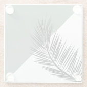 Palmblad Glazen Onderzetter (Achterkant)