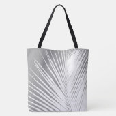 Palmblad — grijs/grijs/wit tote bag (Achterkant)