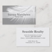 Palmblad — grijs/grijs/wit visitekaartje (Voorkant / Achterkant)