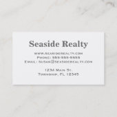 Palmblad — grijs/grijs/wit visitekaartje (Achterkant)