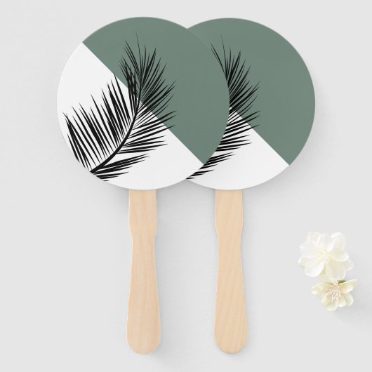 Palmblad Handwaaier (Voorkant en achterkant)