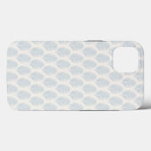 Palmblad Lichtblauw en Crème Case-Mate iPhone Case (Achterkant (horizontaal))
