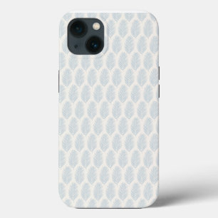 Palmblad Lichtblauw en Crème Case-Mate iPhone Case