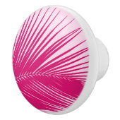 Palmblad - magenta / fuchsia roze keramische knop (Rechts)