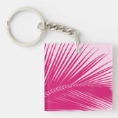 Palmblad - magenta roze sleutelhanger (Voorkant)