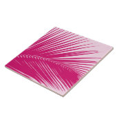 Palmblad - magenta roze tegeltje (Zijkant)
