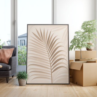 Palmblad – Neutraal Zen – Wanddecoratie – Minimaal