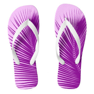 Palmblad - orchidee en paars teenslippers