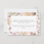 Palmblad pampas gras natuurlijke roze bruiloft RSV RSVP Kaartje (Achterkant)