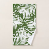 Palmblad patroon Moderne tropen monogram Bad Handdoek (Handdoek)