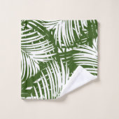 Palmblad patroon Moderne tropen monogram Bad Handdoek (Wasdoekje)