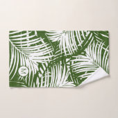 Palmblad patroon Moderne tropen monogram Bad Handdoek (Handdoek)
