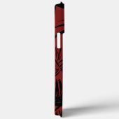 Palmblad - rood & zwart bloemontwerp Case-Mate iPhone case (Achterkant / Rechts)