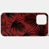 Palmblad - rood & zwart bloemontwerp Case-Mate iPhone case (Achterkant (horizontaal))