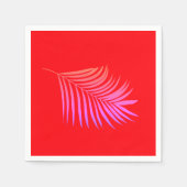 Palmblad Sinaasappel Roze Verjaardag Afstuderen br Servet (Voorkant)