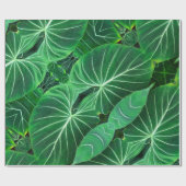 Palmblad, tropisch gebladerte, oerwoud regenwoud cadeaupapier (Vlak)