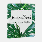 Palmblad, tropisch gebladerte, oerwoud regenwoud keramisch ornament (Rechts)