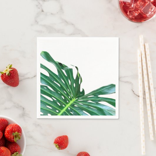 Palmblad, tropisch gebladerte, oerwoud regenwoud servet (Insitu)