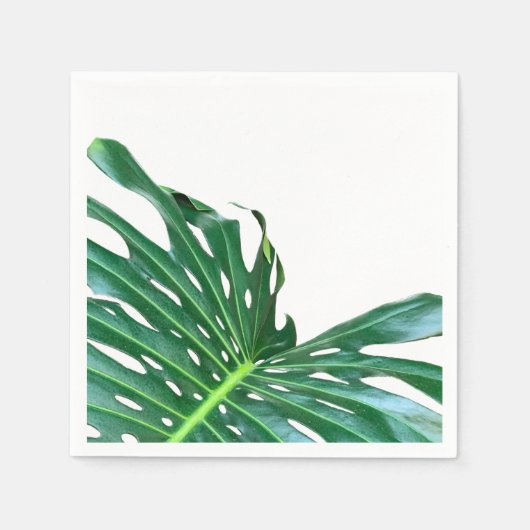 Palmblad, tropisch gebladerte, oerwoud regenwoud servet (Voorkant)