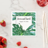 Palmblad, tropisch gebladerte, oerwoud regenwoud servet (Insitu)