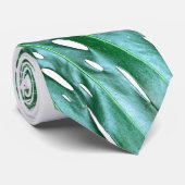 Palmblad, tropisch gebladerte, oerwoud regenwoud stropdas (Opgerold)